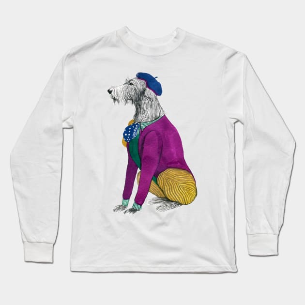 Well dressed Irish Wolfhound Long Sleeve T-Shirt by argiropulo